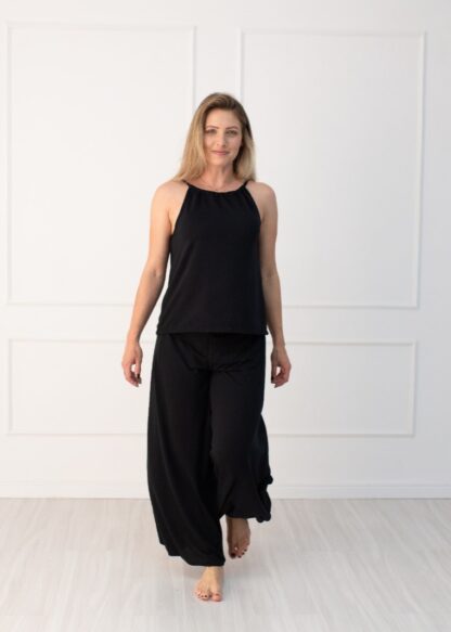 Conjunto Calça Pareô/Blusa Alças - Preto - Image 2