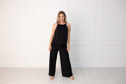 Conjunto Calça Pareô/Blusa Alças - Preto - Image 6